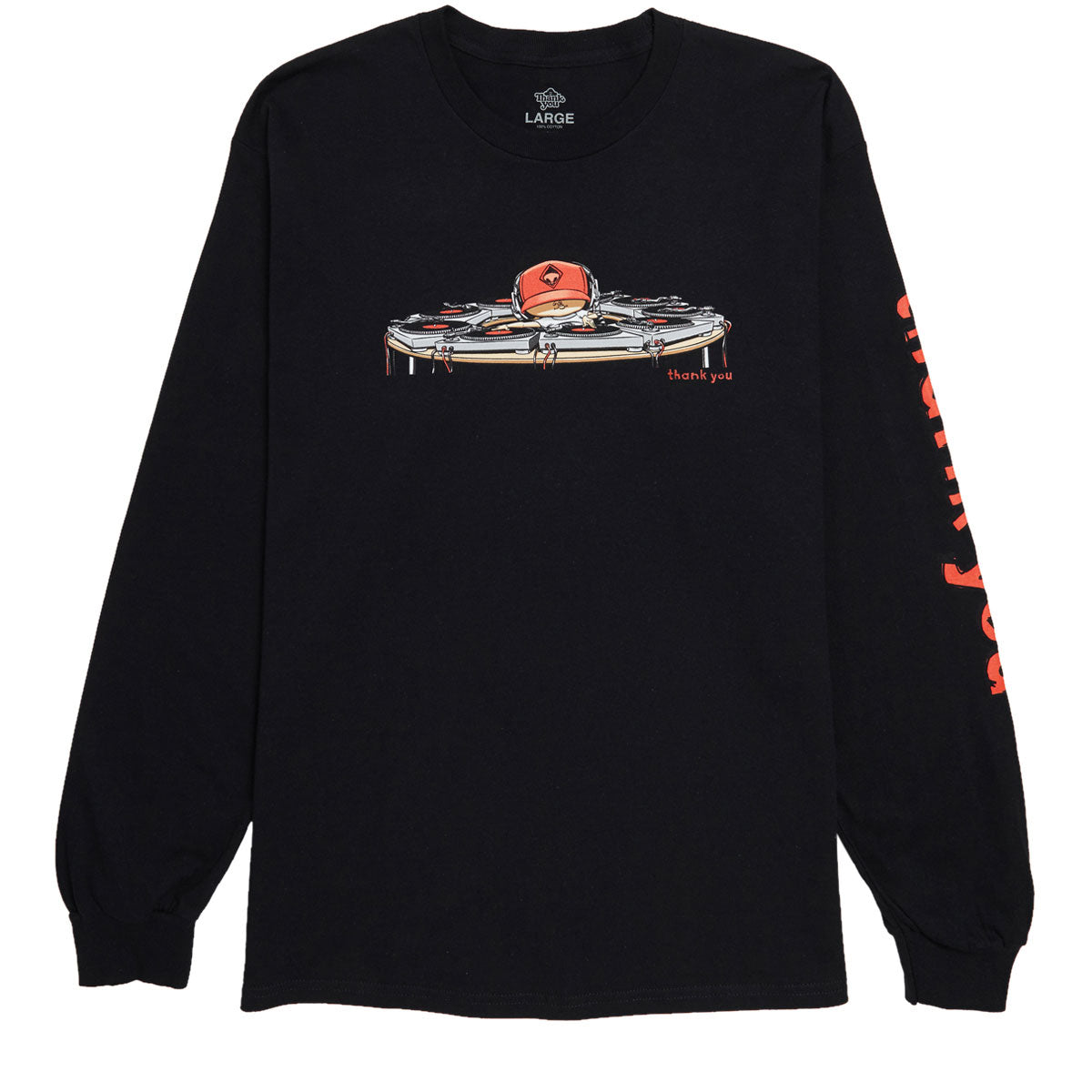 Thank You x Ronnie Creager Mix Master Long Sleeve T-Shirt - Black image 1
