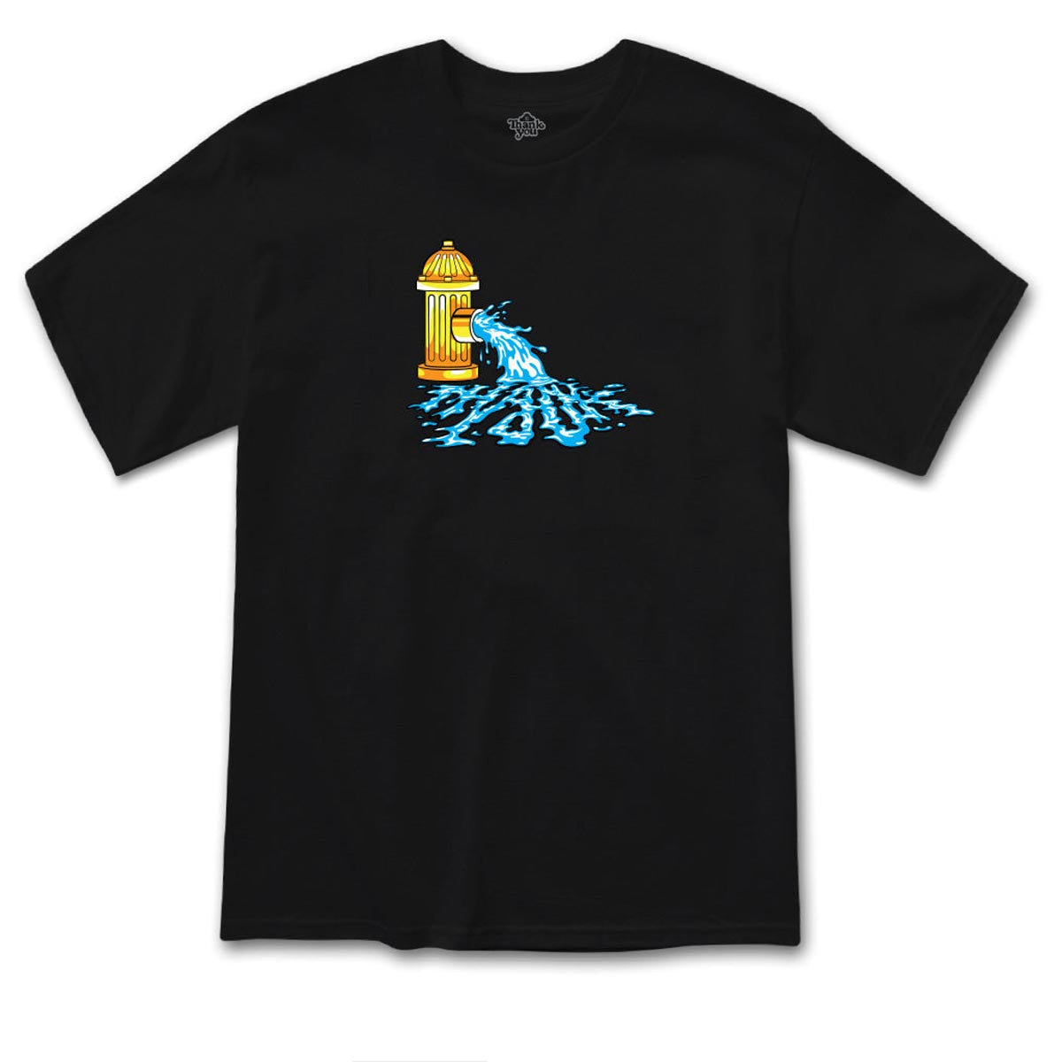 Thank You Fire Hydrant T-Shirt - Black image 1
