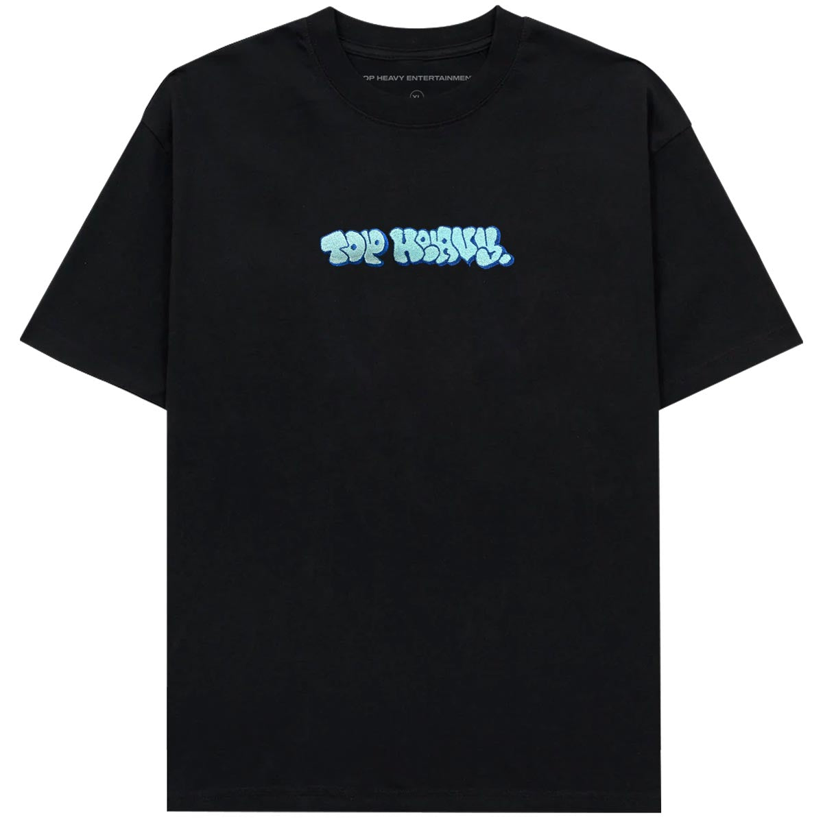 Top Heavy Throwie Embroidered T-Shirt - Black image 1