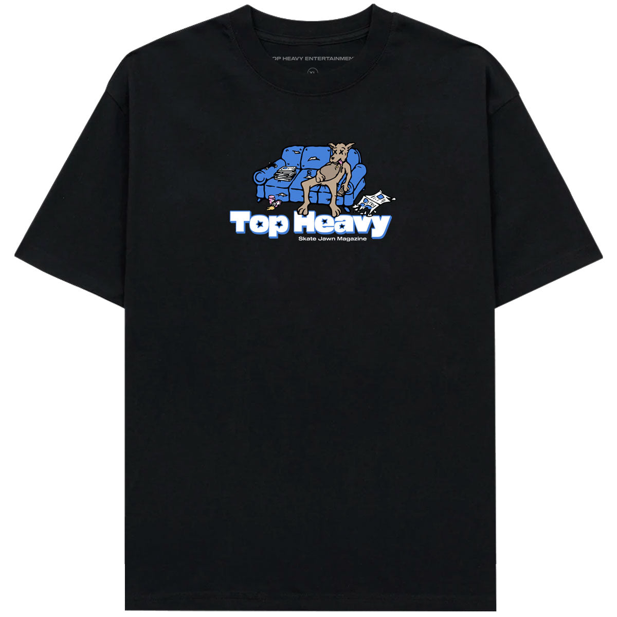 Top Heavy x Skate Jawn Shop Couch T-Shirt - Black image 1