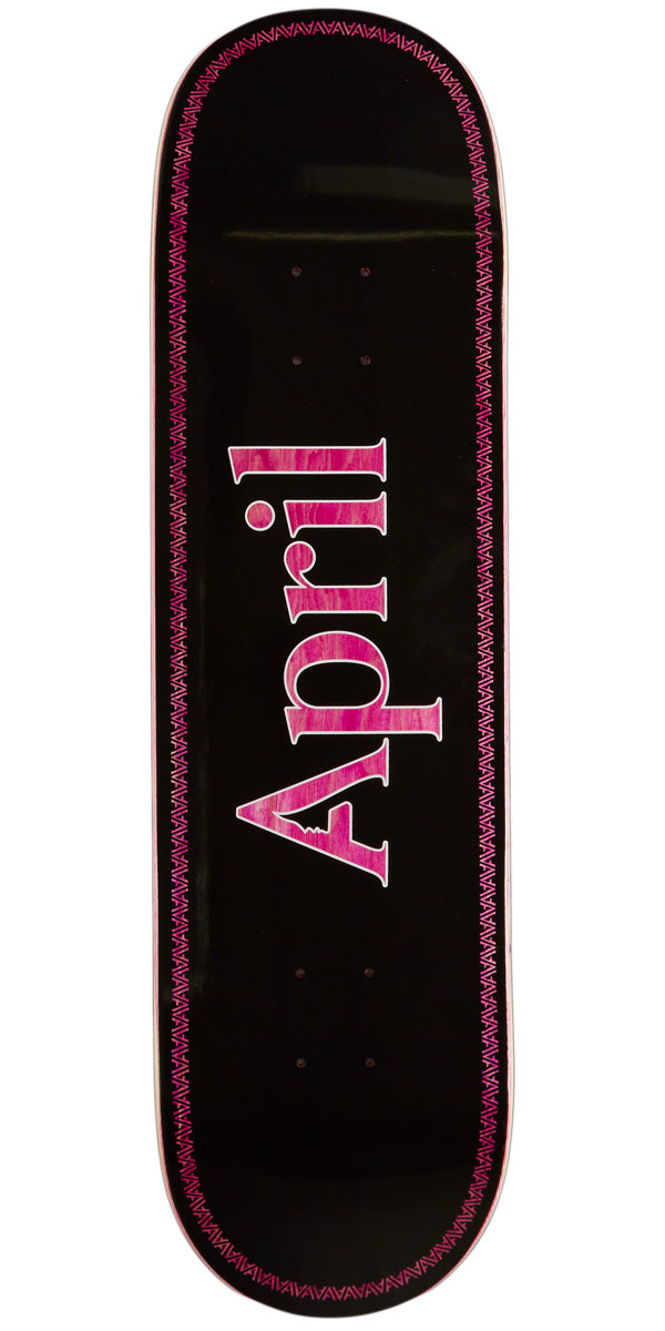 April OG Logo Helix Skateboard Deck - Pink/Black - 8.00