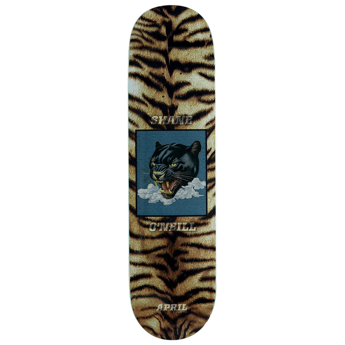 April Shane O'Neill Leopard Skateboard Deck - 8.125