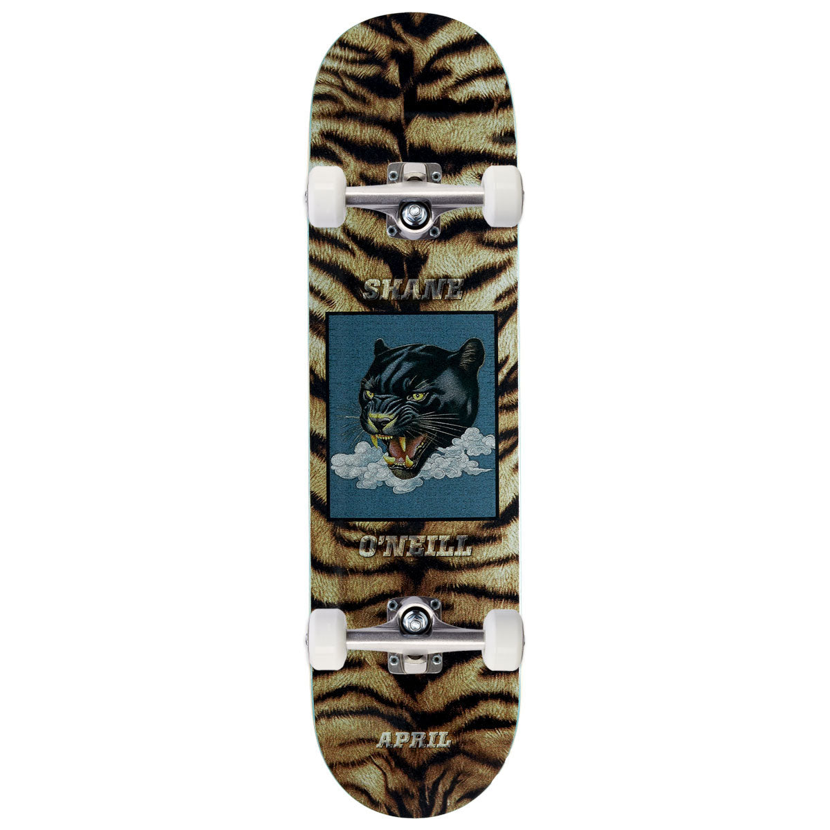 April Shane O'Neill Leopard Skateboard Complete - 8.125