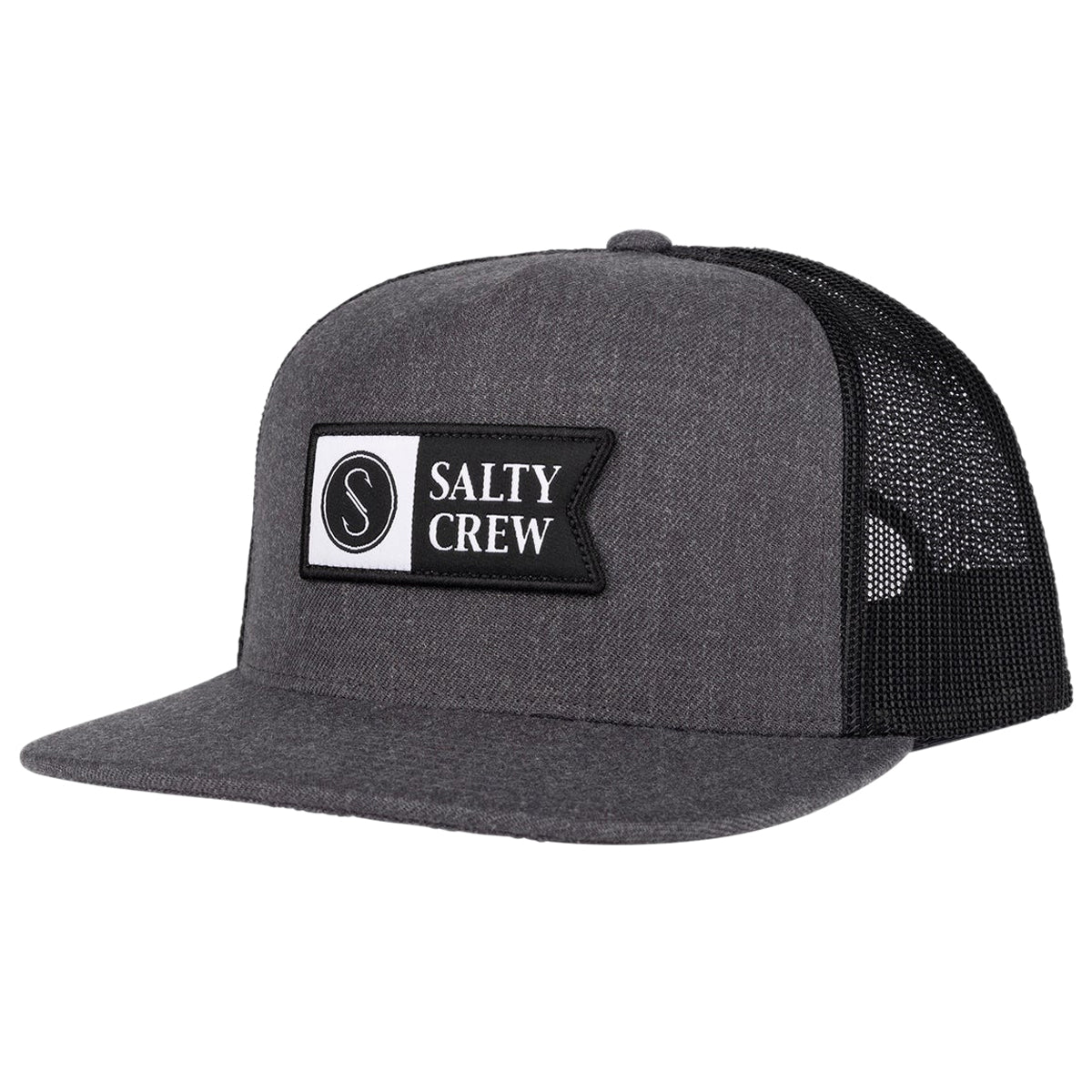 Salty Crew Alpha Twill Trucker Hat - Dark Heather Grey image 1
