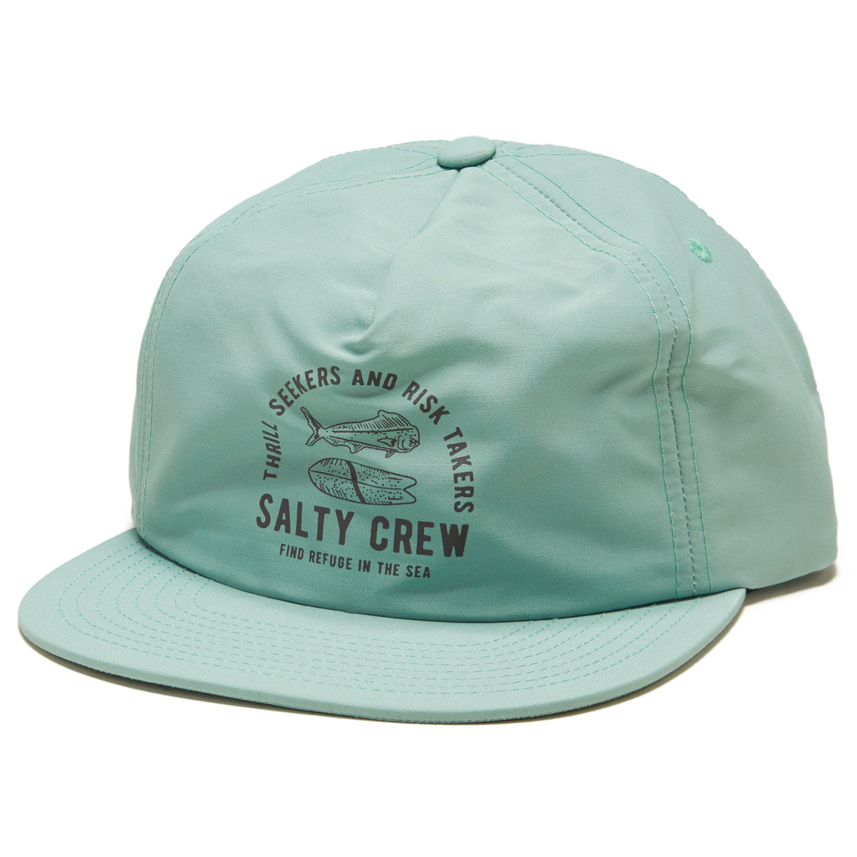 Salty Crew Lateral Line 5 Panel Hat - Spinach image 1