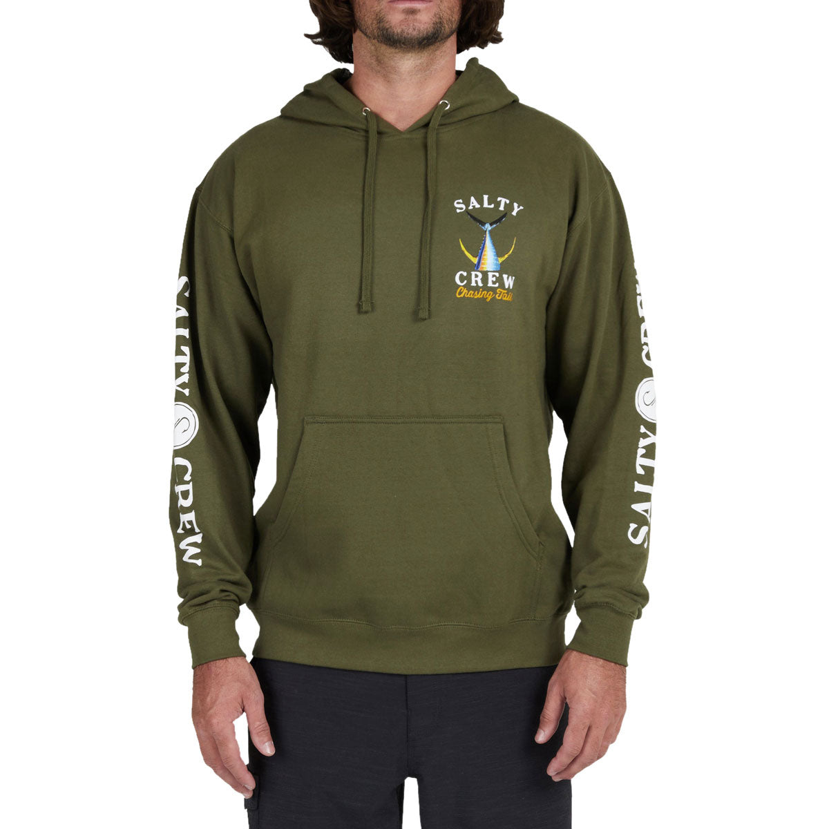Salty Crew Tailed Hoodie - Army image 1