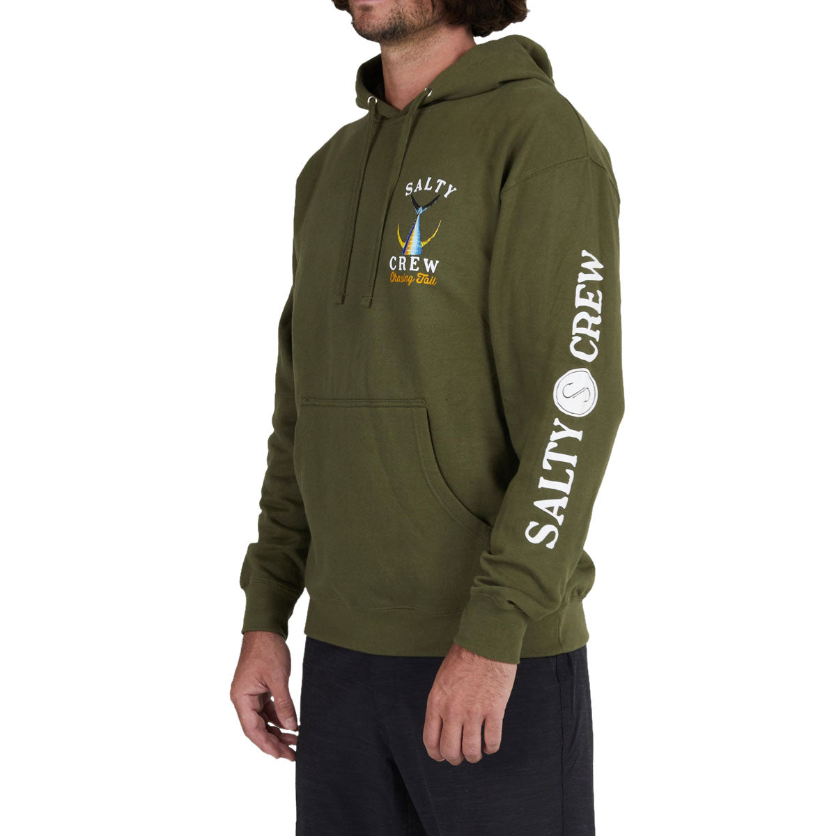 Salty Crew Tailed Hoodie - Army image 3