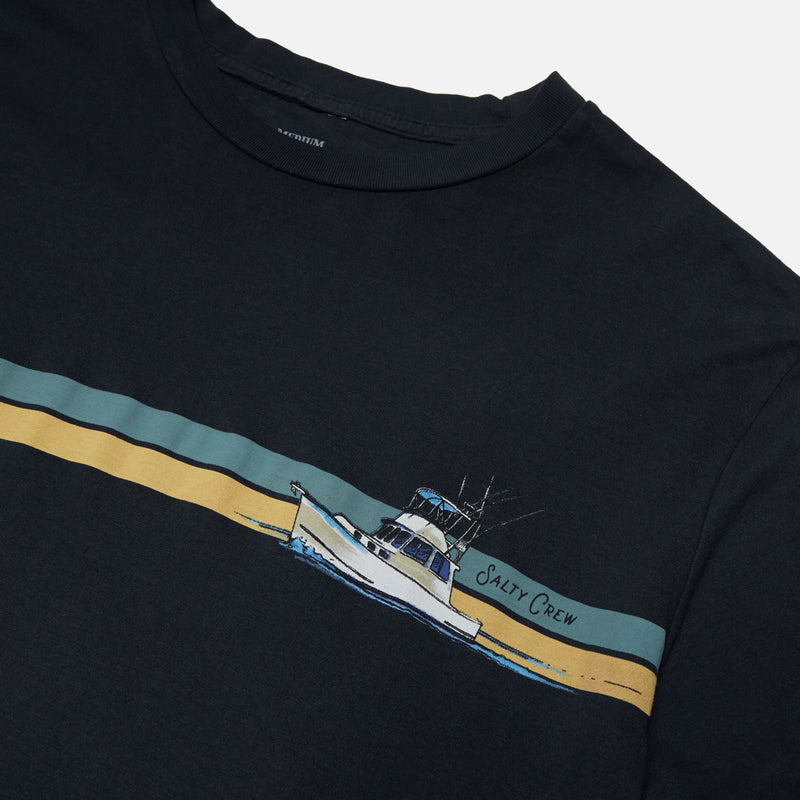 Salty Crew Schooner Vintage T-Shirt - Vintage Black