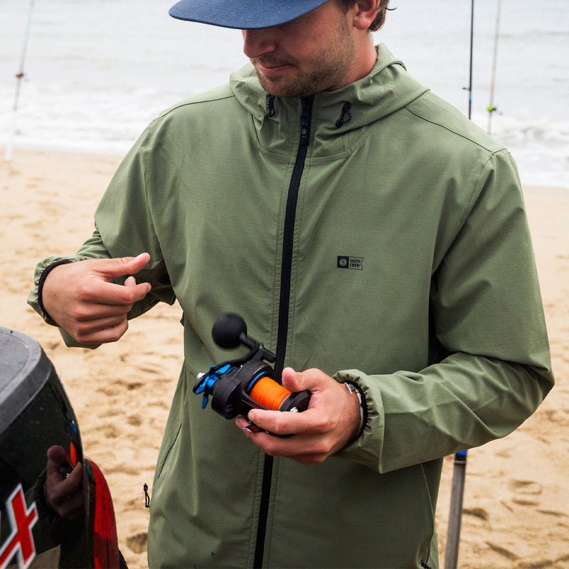 Salty Crew Stowaway Windbreaker Jacket - Four Leaf Clover