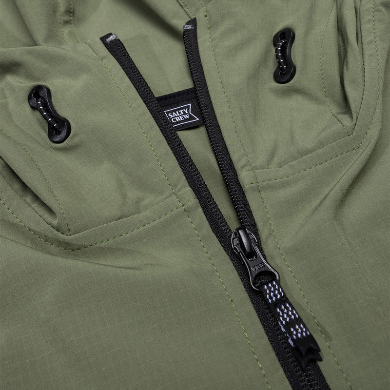 Salty Crew Stowaway Windbreaker Jacket - Four Leaf Clover