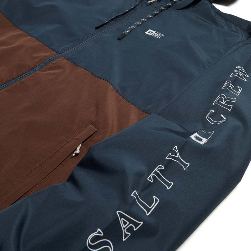 Salty Crew Surface Windbreaker Jacket - Friar Brown