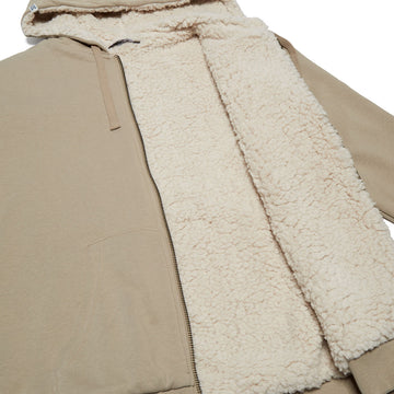 Salty Crew Coastal Sherpa Zip Up Hoodie - Khaki