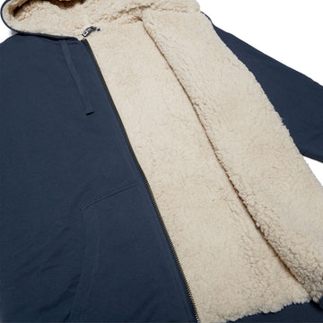 Salty Crew Coastal Sherpa Zip Up Hoodie - Midnight Navy
