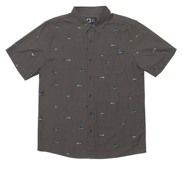 Salty Crew Crew Button Up Shirt - Charcoal