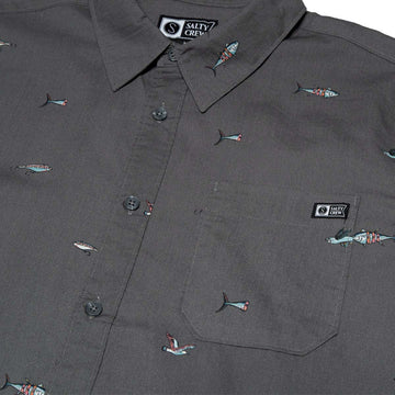 Salty Crew Crew Button Up Shirt - Charcoal
