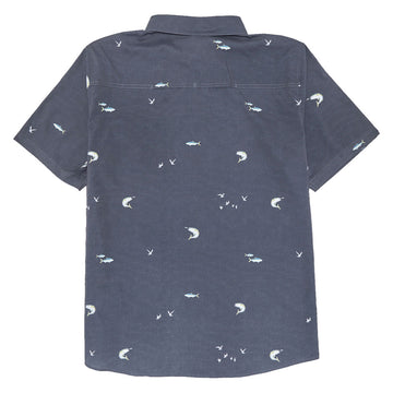 Salty Crew Flagship UV Button Up Shirt - Dark Grey