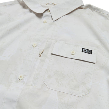 Salty Crew Flagship UV Button Up Shirt - Off White
