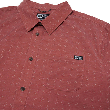 Salty Crew Drifter UV Button Up Shirt - Mid Red