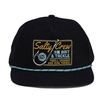 Salty Crew Hooked Up Snapback Hat - Black