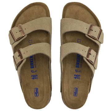 Birkenstock Arizona Soft Footbed Sandals - Taupe Suede