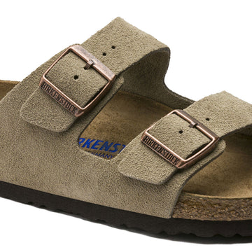 Birkenstock Arizona Soft Footbed Sandals - Taupe Suede