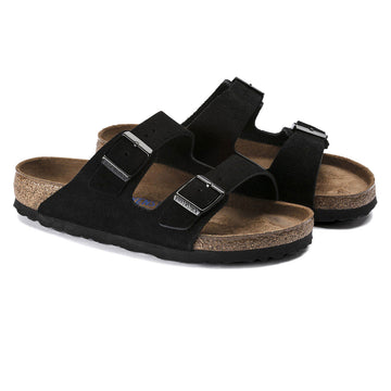 Birkenstock Arizona Soft Footbed Sandals - Black Suede