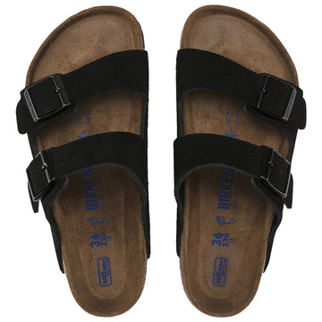 Birkenstock Arizona Soft Footbed Sandals - Black Suede