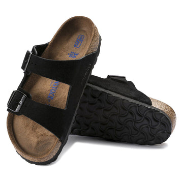 Birkenstock Arizona Soft Footbed Sandals - Black Suede