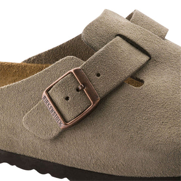 Birkenstock Boston Soft Footbed Narrow Sandals - Taupe Suede