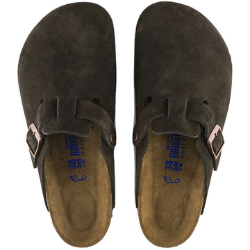 Birkenstock Boston Soft Footbed Sandals - Mocha Suede