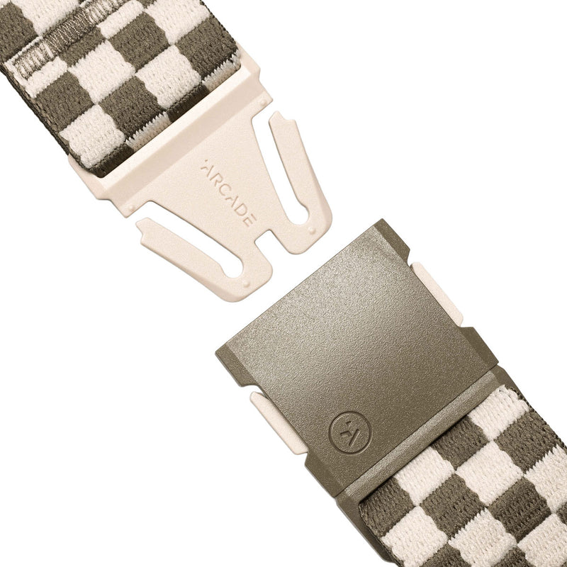 Arcade Check Belt - Crocodile/Khaki