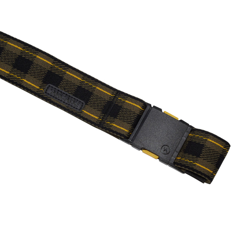 Arcade Plaid Belt - Crocodile/Mustard