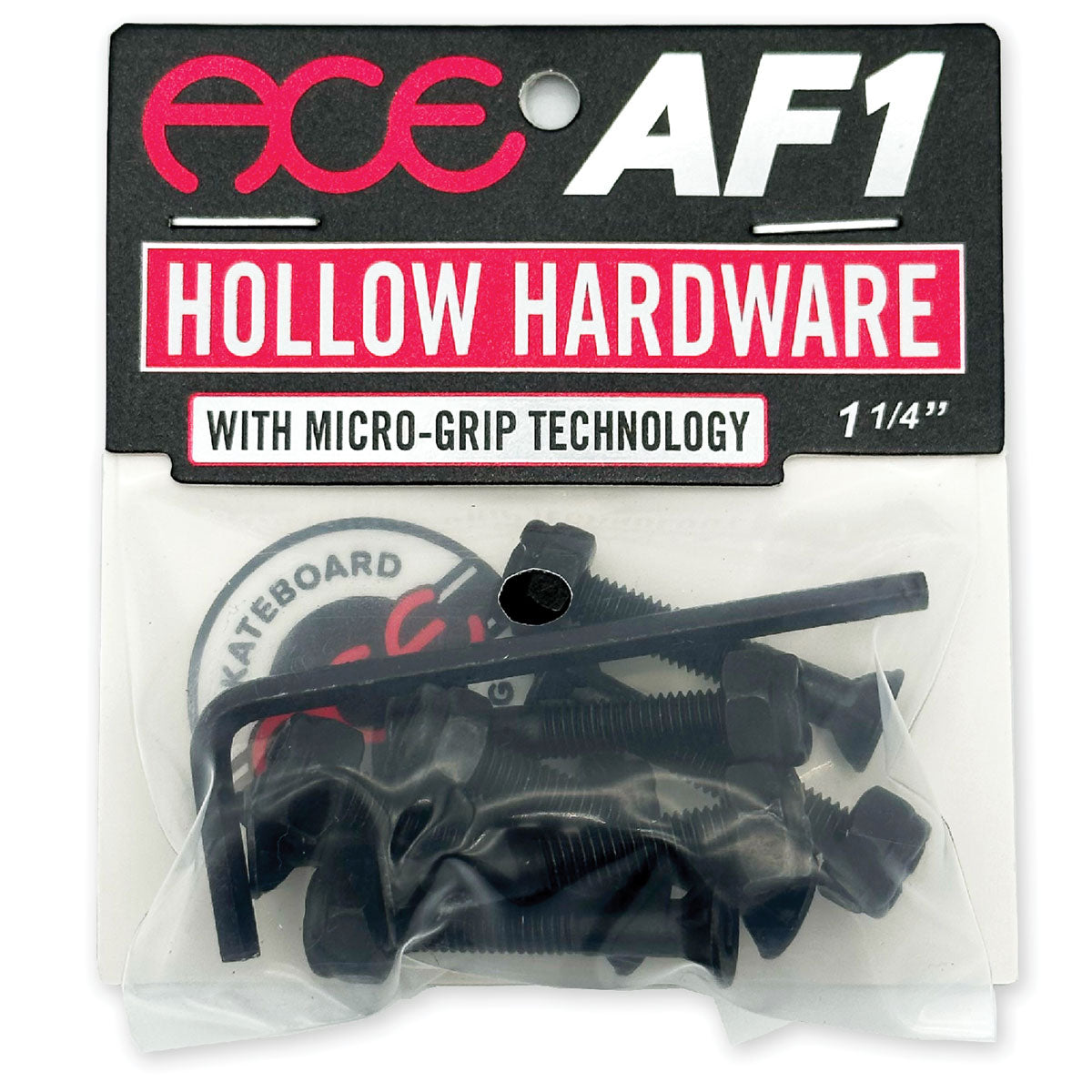 Ace AF1 Hollow Bolts w/ Grippers Allen Hardware - 1 1/4