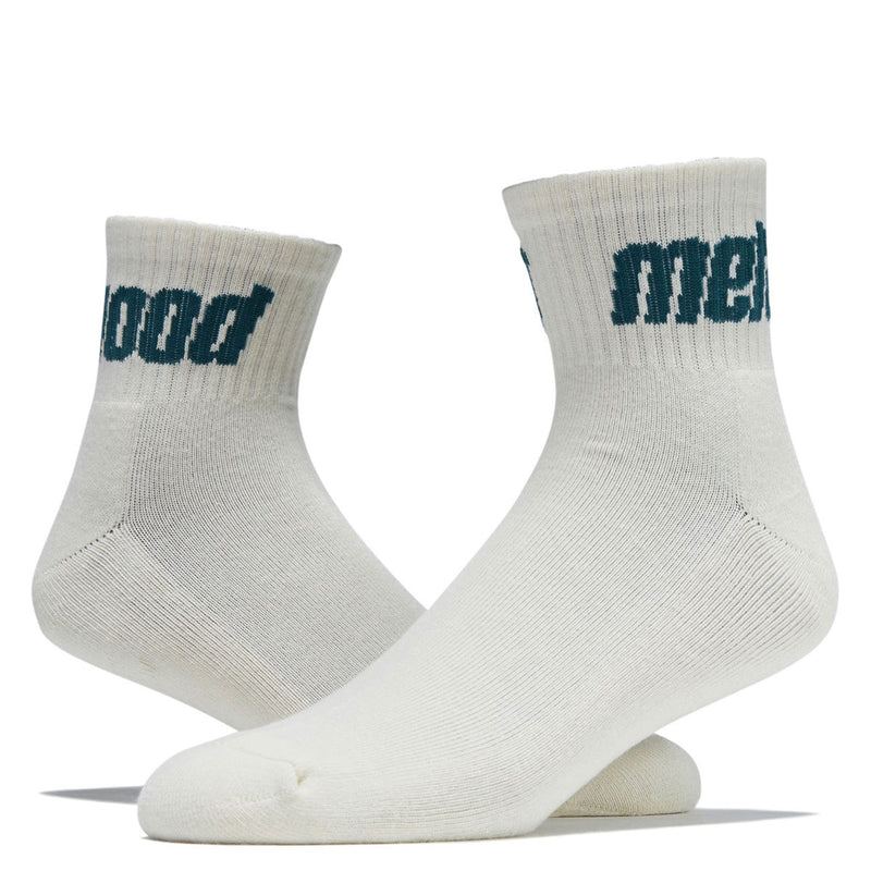 Metalwood Metal Logo Quarter Socks - Off White/Spruce