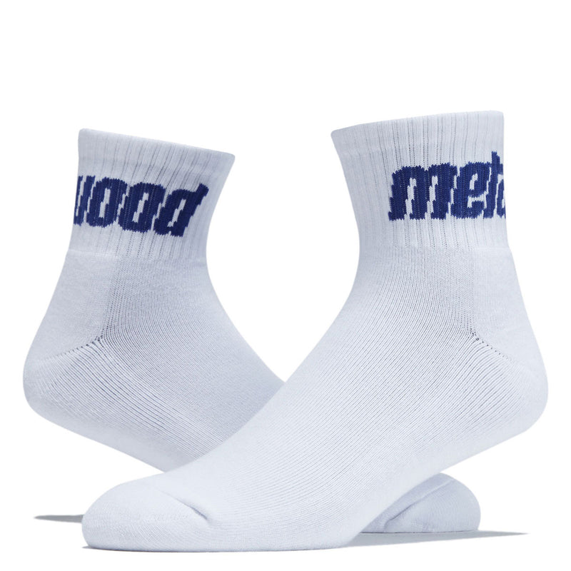 Metalwood Metal Logo Quarter Socks - White/Blurple