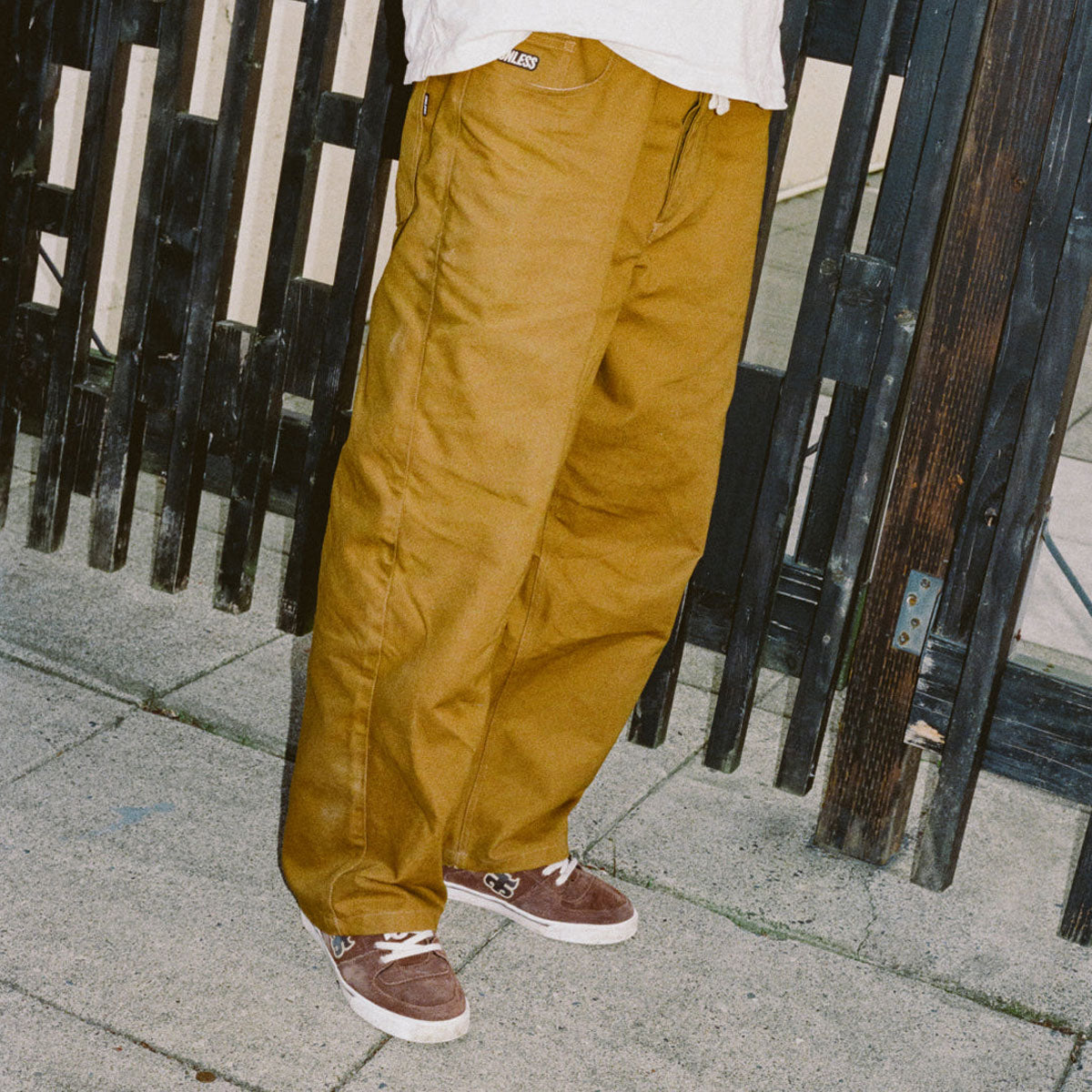 Unless Baggy Canvas Pants - Breen
