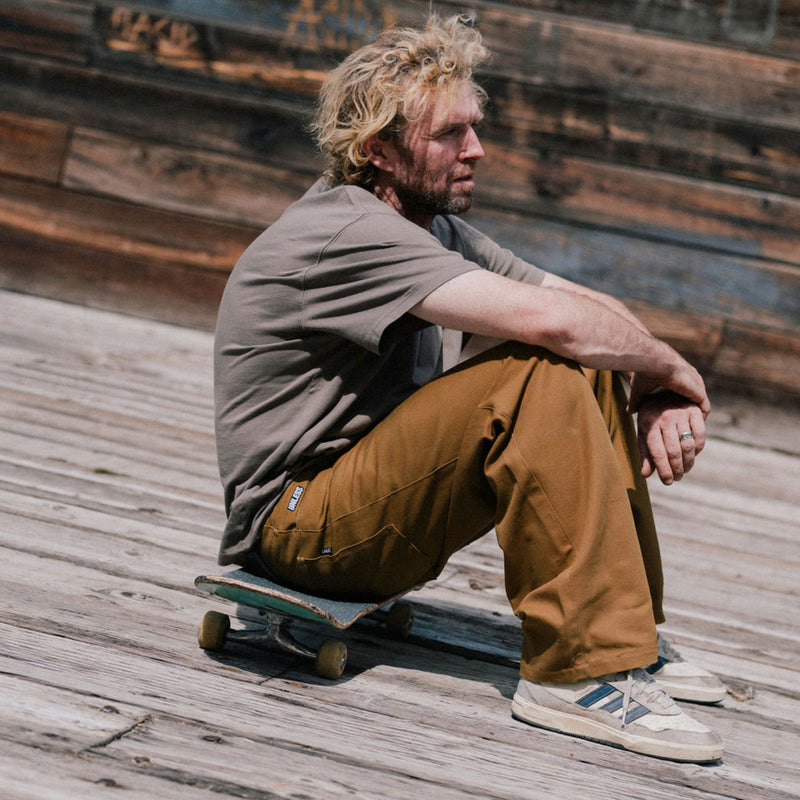 Unless Baggy Canvas Pants - Breen