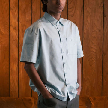 Unless Boxy Shirt - Forget Me Not