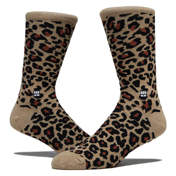 Bonfolk Leopard Socks - Brown