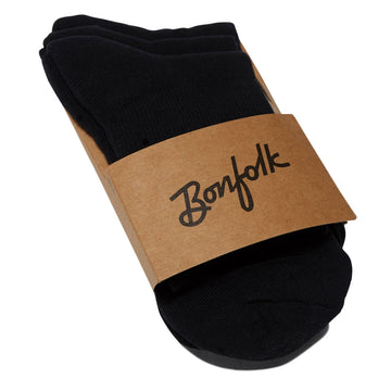 Bonfolk Daily Quarter 3 Pack Of Socks - Black