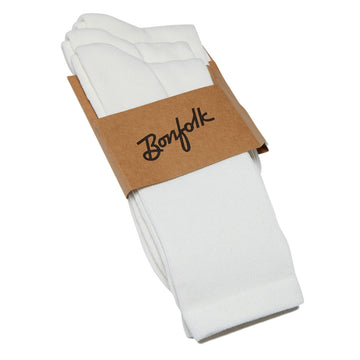 Bonfolk Daily Crew 3 Pack Of Socks - Cloud White