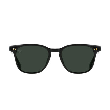 Raen Alvez 54 Sunglasses - Recycled Black/Green Polarized