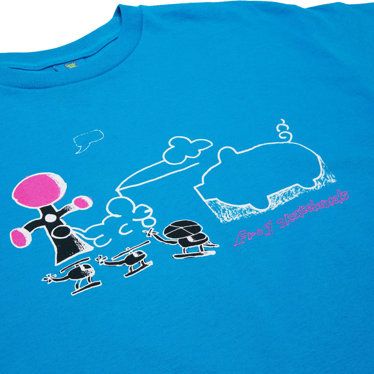 Frog Cloud Landed T-Shirt - Turquoise image 2
