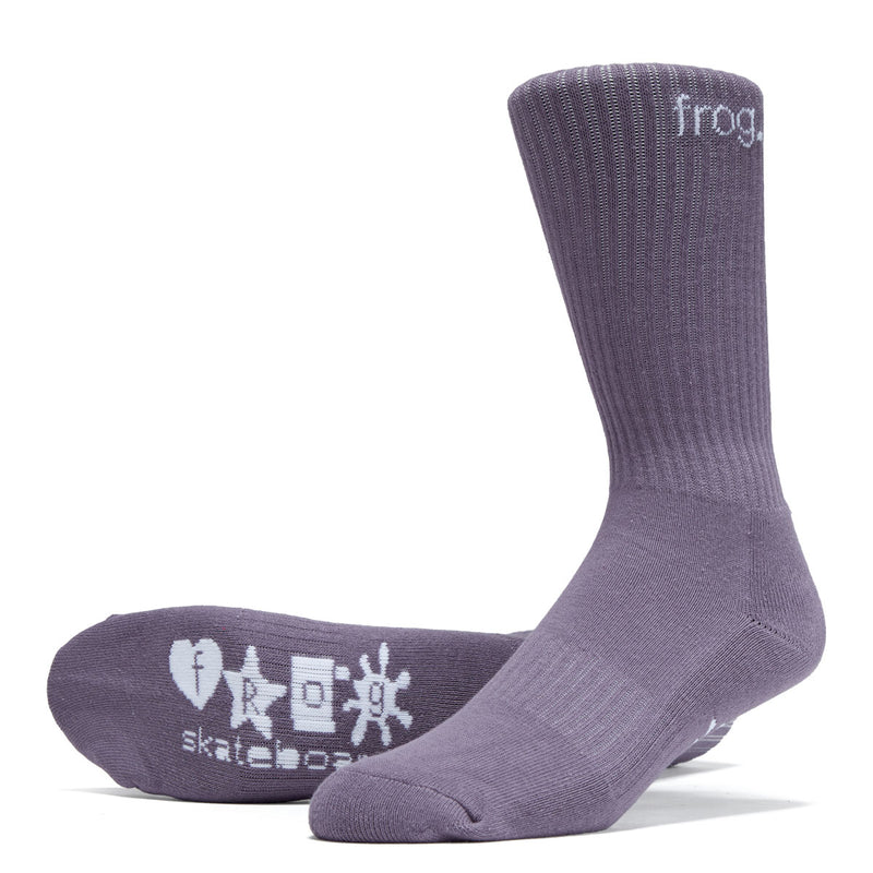 Frog Socks - Plum