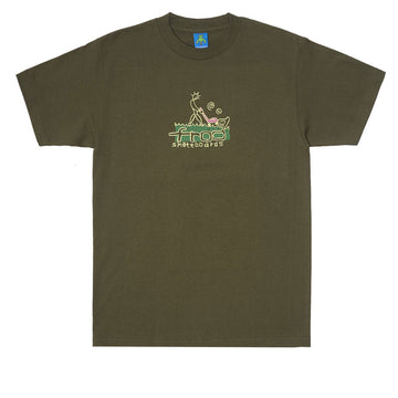 Frog Lawn Mower Man T-Shirt - Army