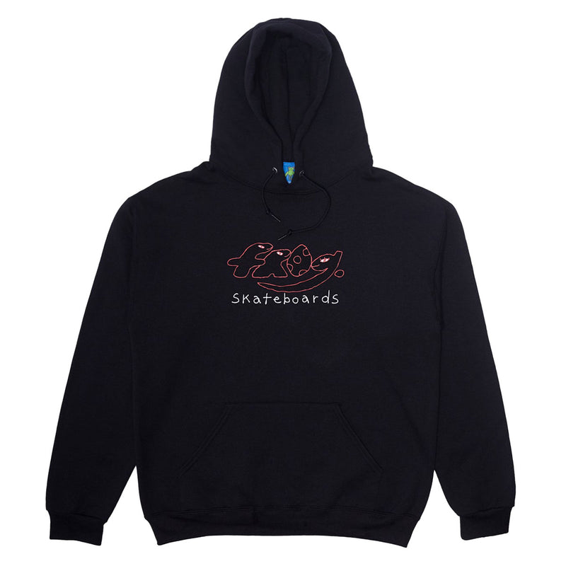 Frog Dino Logo Hoodie - Black II