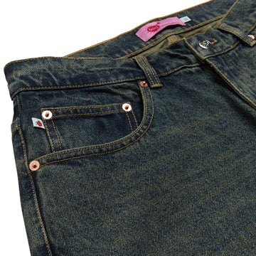 Frog Five Pocket Denim Jeans - Green Wash