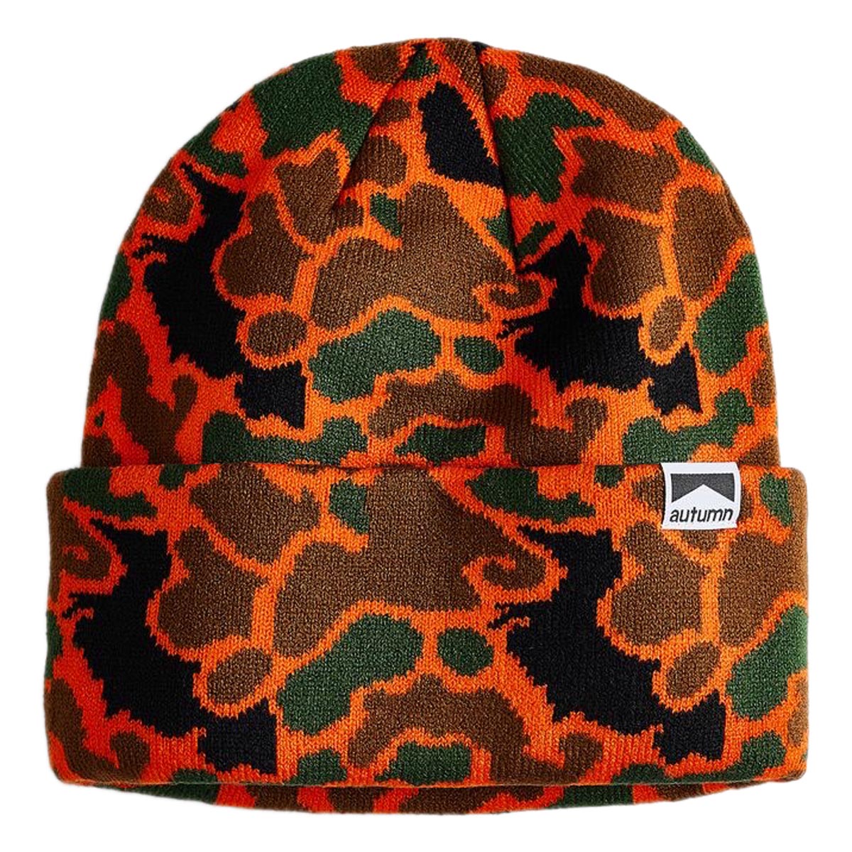 Autumn Duck Camo Beanie - Safety Orange image 1