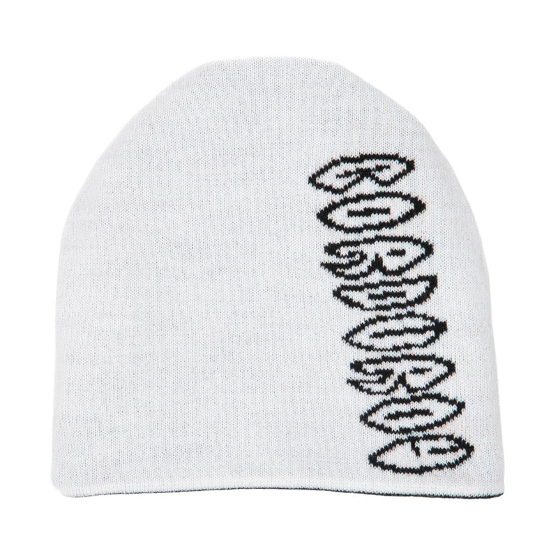 Corduroy Cobweb Reversible Skully Beanie - Black