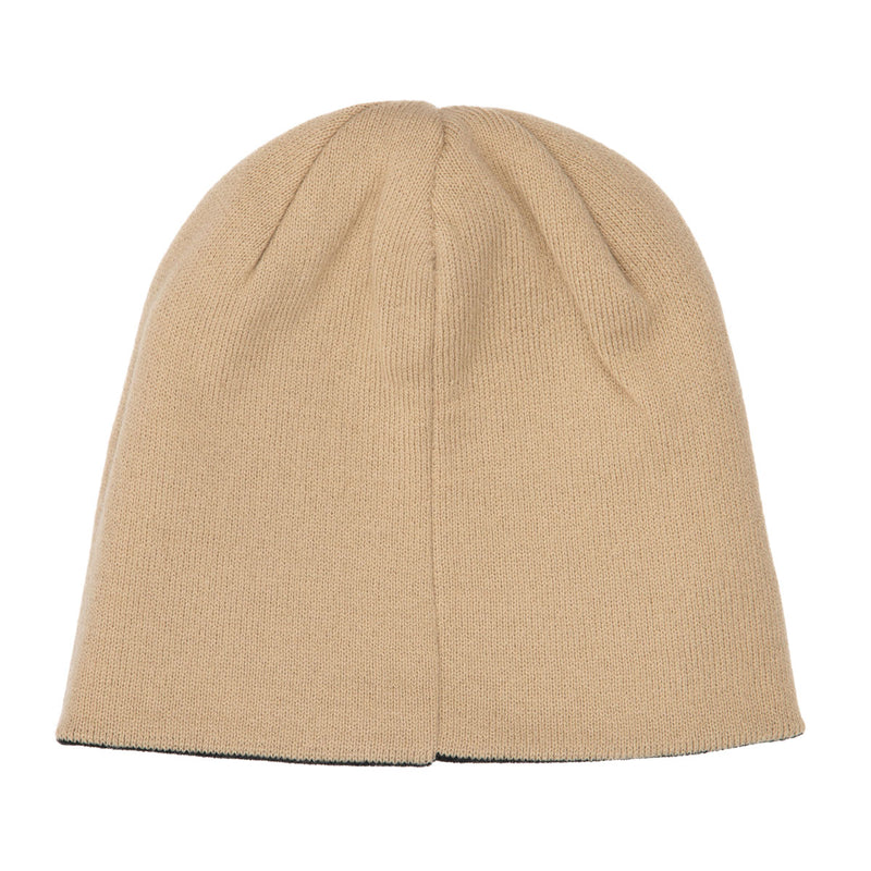 Corduroy Shadow Plaid Reversible Skully Beanie - Khaki